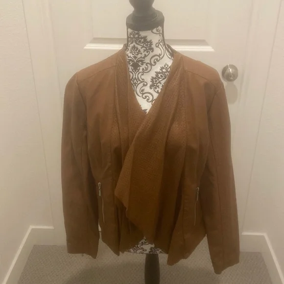 Kate and Mallory Vegan Leather Jacket size Large - Picture 1 of 7